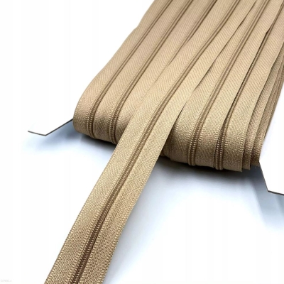 Taśma Suwakowa Zamek 5mm BEŻ - 1mb + 2 SUWAKI